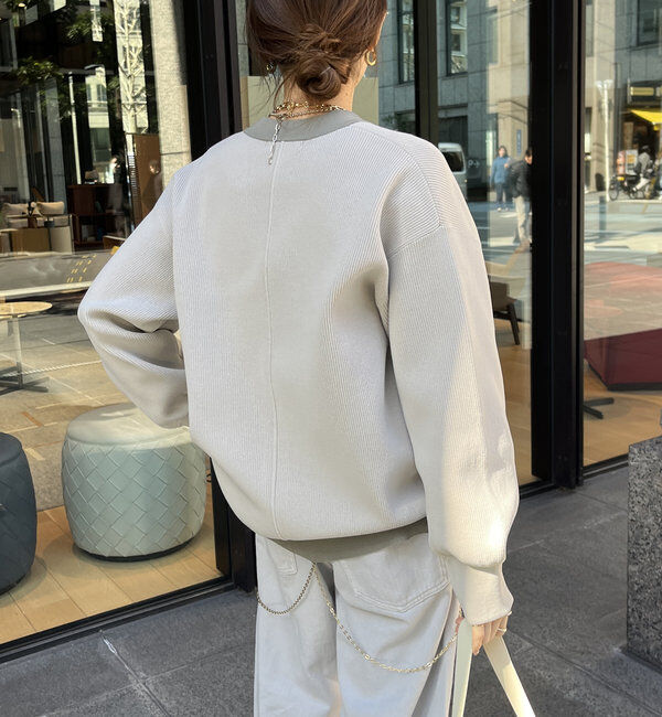  「配色Vカーディガン」|カーディガン|