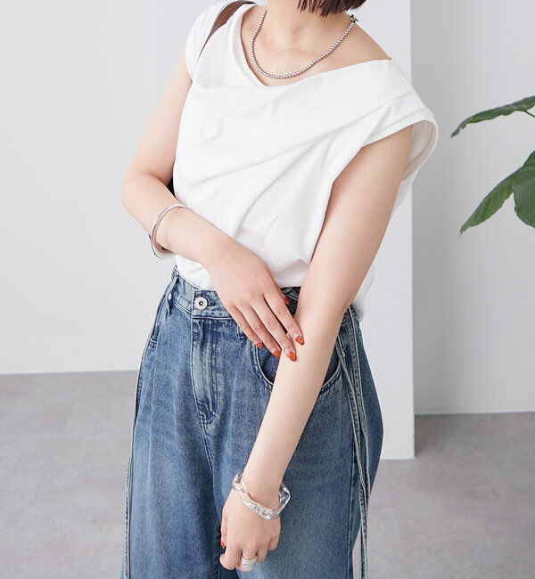  「オフショルフレンチTシャツ」|Tシャツ・カットソー|