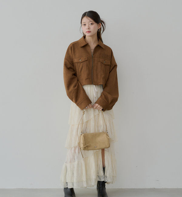  「スリットティアードレーススカート」|スカート|