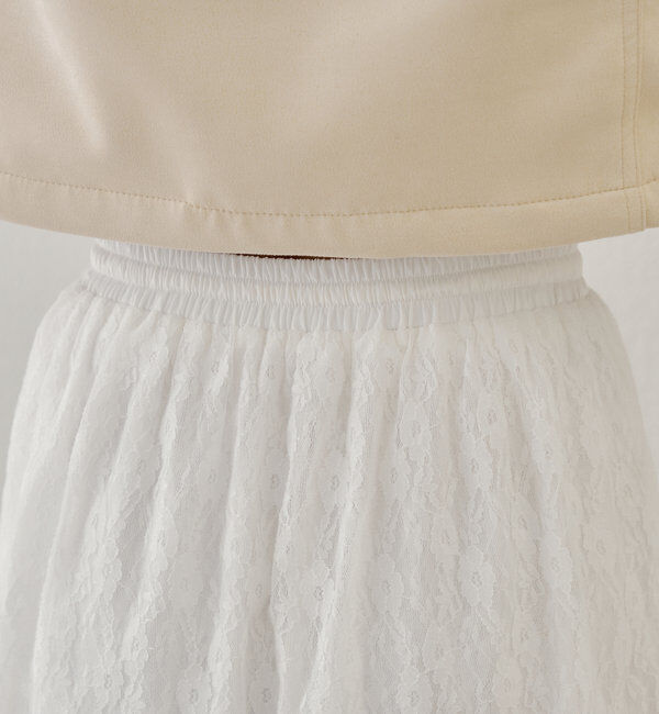  「スリットティアードレーススカート」|スカート|