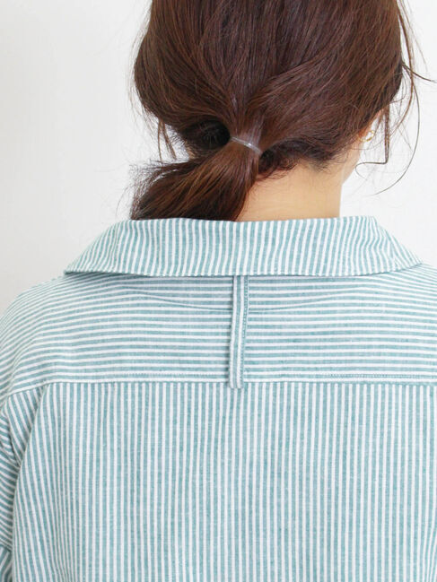 Samansa Mos2「【クールコットン】柄アソートスキッパーチュニック」|シャツ・ブラウス|