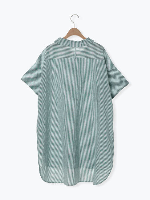 Samansa Mos2「【クールコットン】柄アソートスキッパーチュニック」|シャツ・ブラウス|