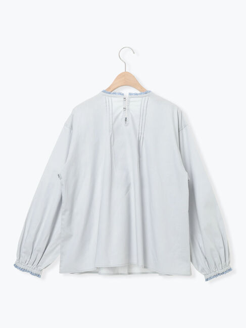 Samansa Mos2「胸元モチーフ刺繍レースブラウス」|シャツ・ブラウス|