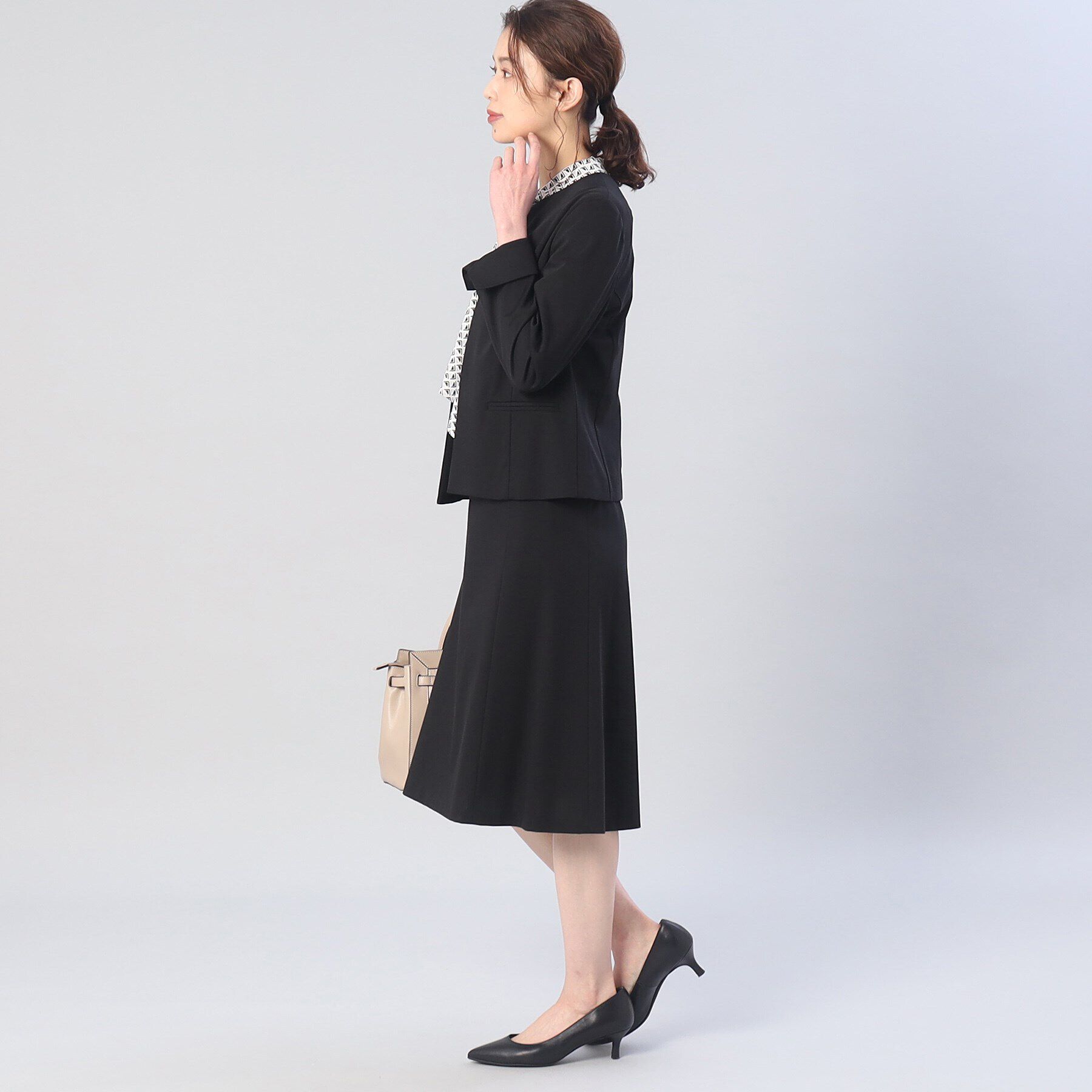 UNTITLED「【UV／接触冷感／ストレッチ】ノイカトレアジャージ キーカラージャケット」|ノーカラージャケット|