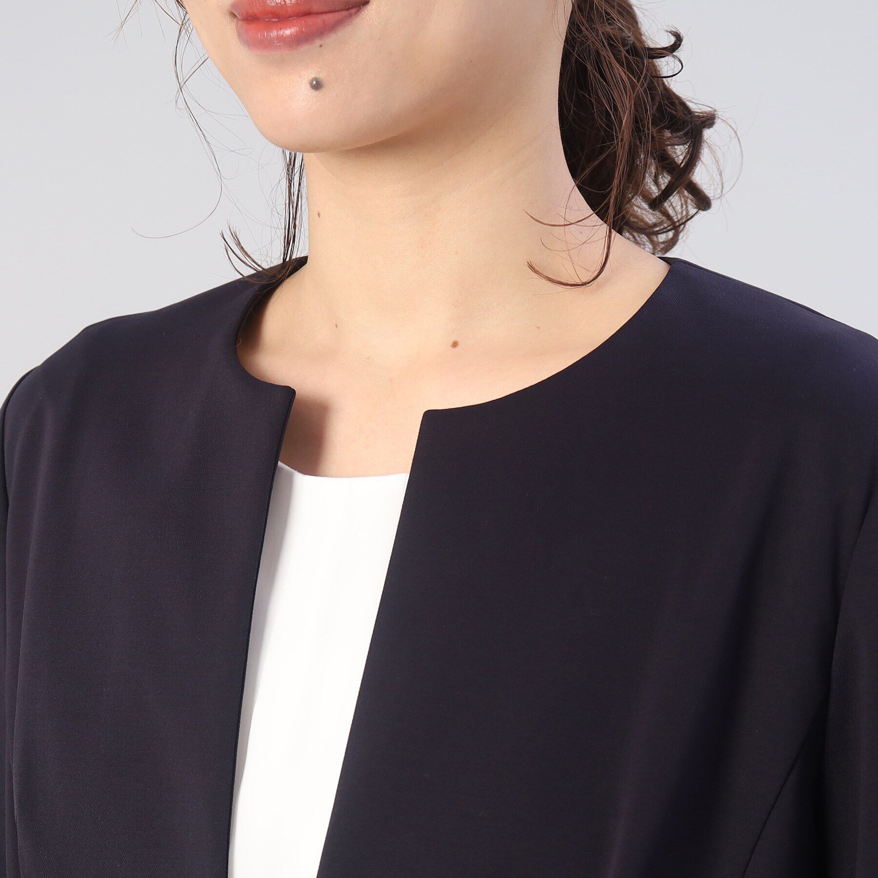 UNTITLED「【UV／接触冷感／ストレッチ】ノイカトレアジャージ キーカラージャケット」|ノーカラージャケット|