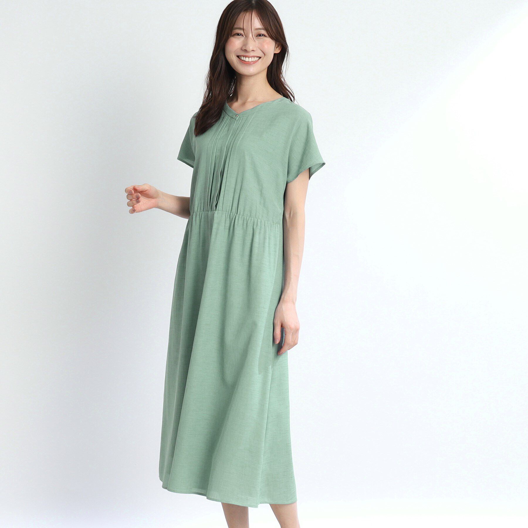 Reflect「【SALE／WEB限定カラーあり／マシンウォッシュ可】リラクシードライタッチワンピース」|ワンピース|