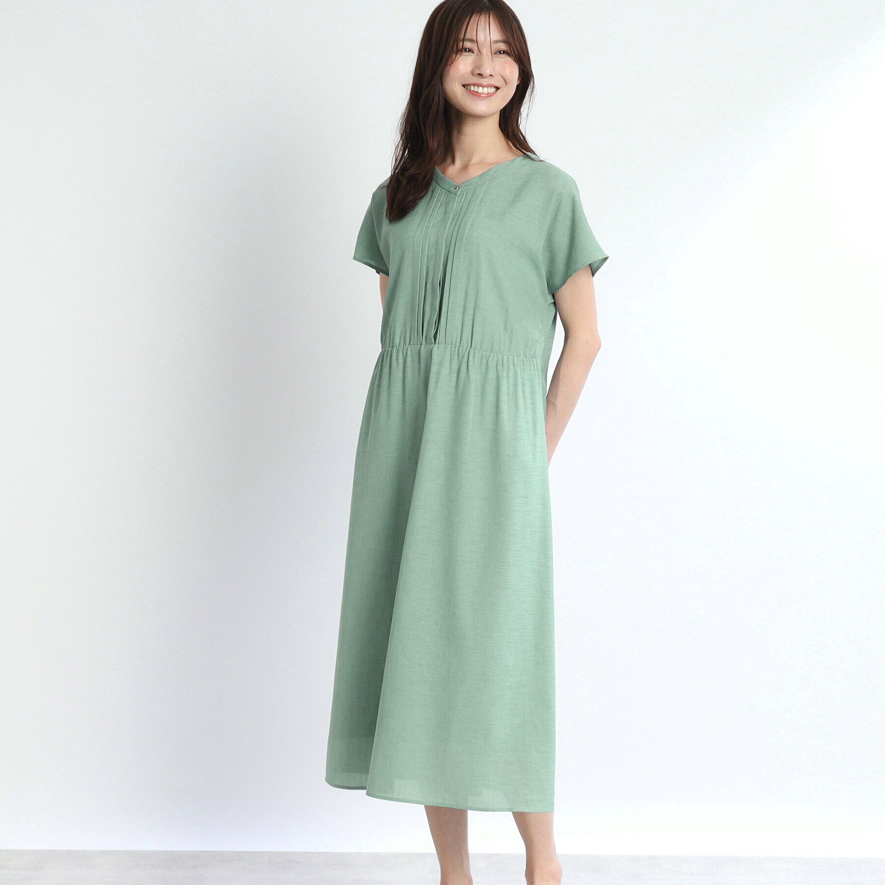 Reflect「【SALE／WEB限定カラーあり／マシンウォッシュ可】リラクシードライタッチワンピース」|ワンピース|