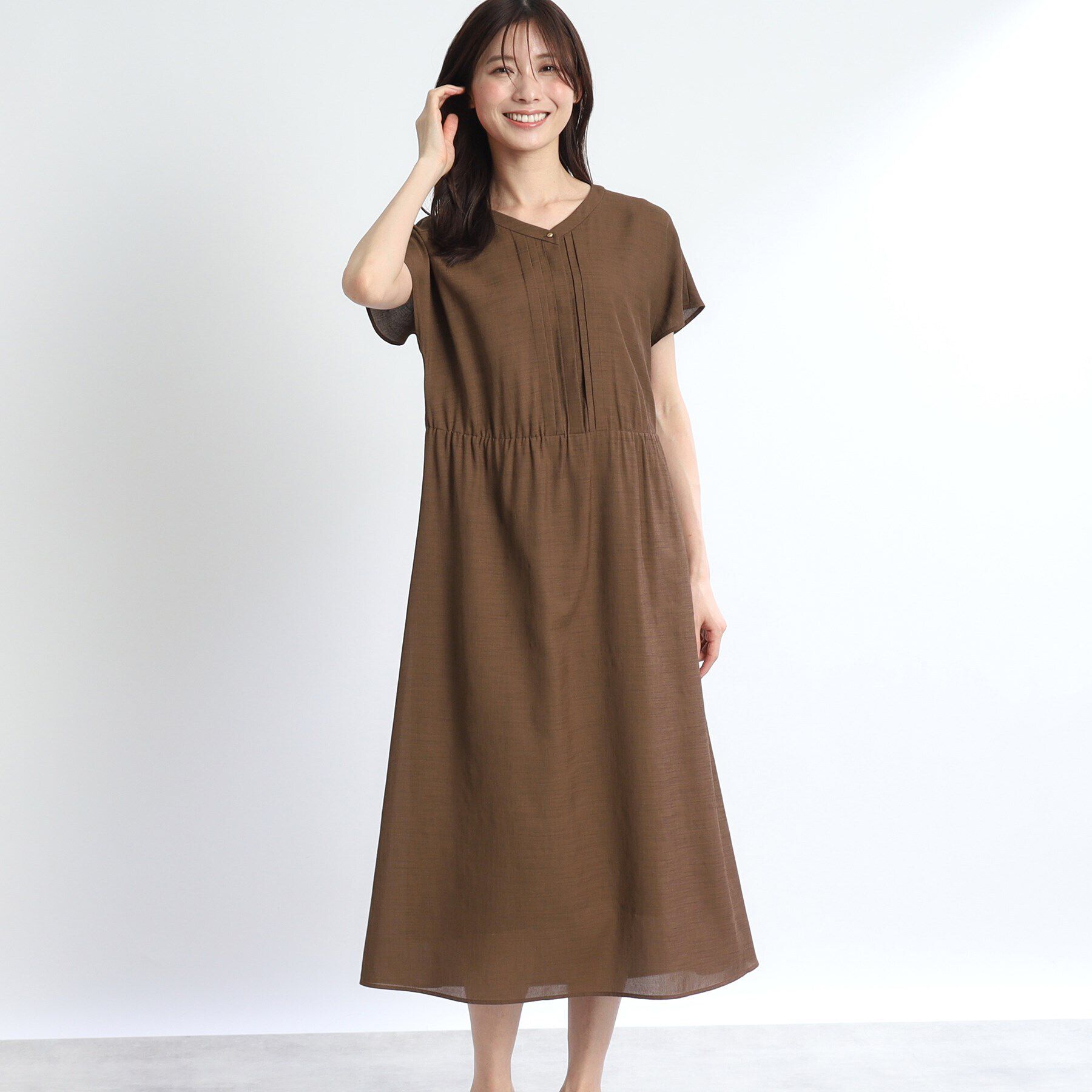 Reflect「【SALE／WEB限定カラーあり／マシンウォッシュ可】リラクシードライタッチワンピース」|ワンピース|