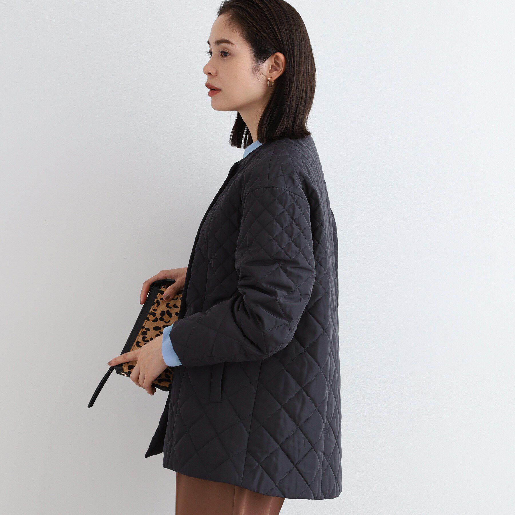 INDIVI「【撥水】グラデーションキルト トッパーコート」|ダウン|