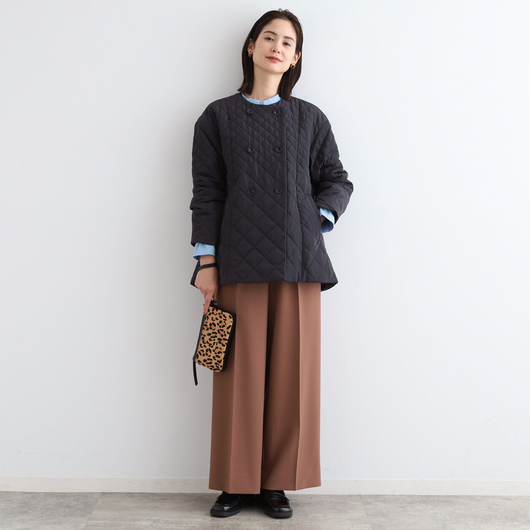 INDIVI「【撥水】グラデーションキルト トッパーコート」|ダウン|