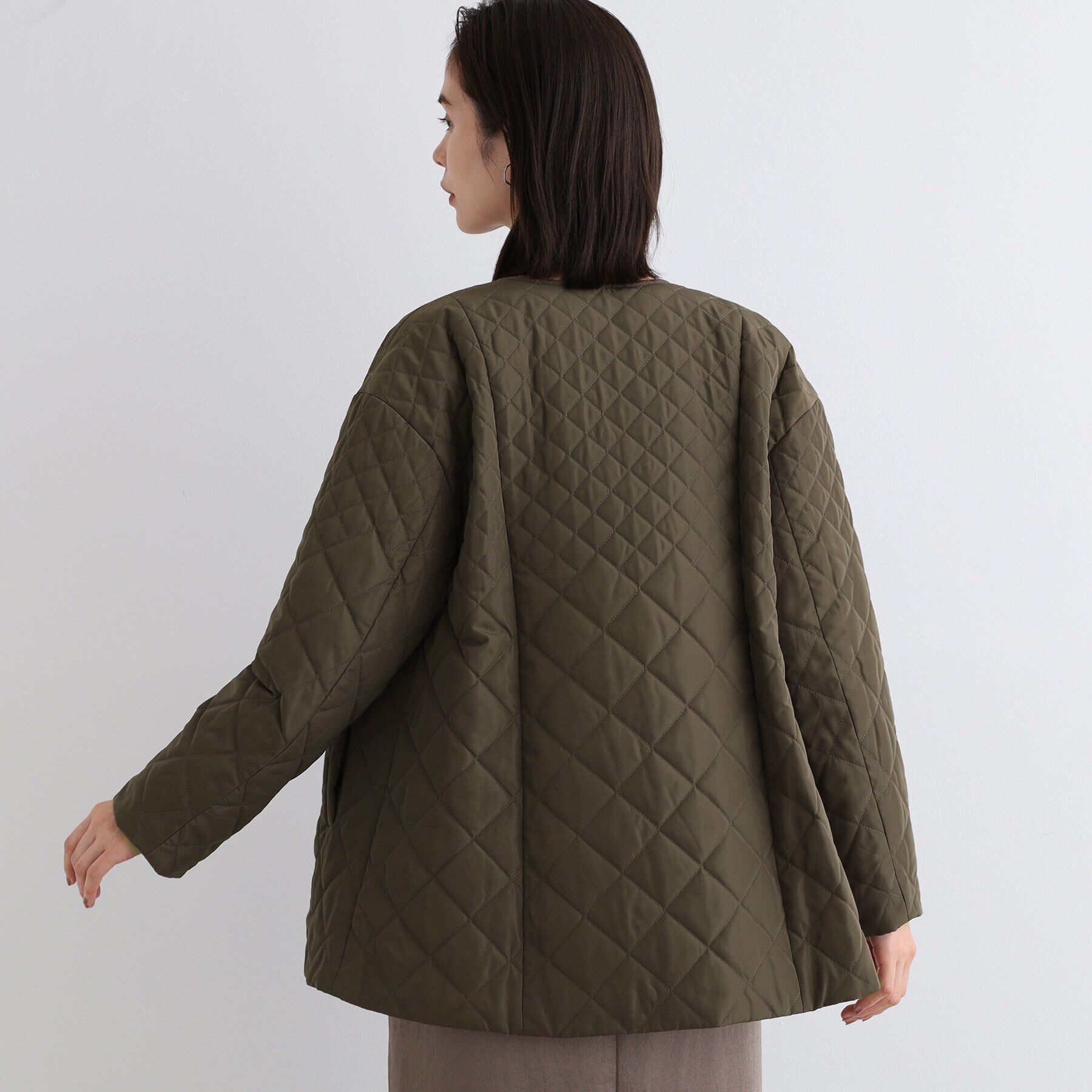 INDIVI「【撥水】グラデーションキルト トッパーコート」|ダウン|