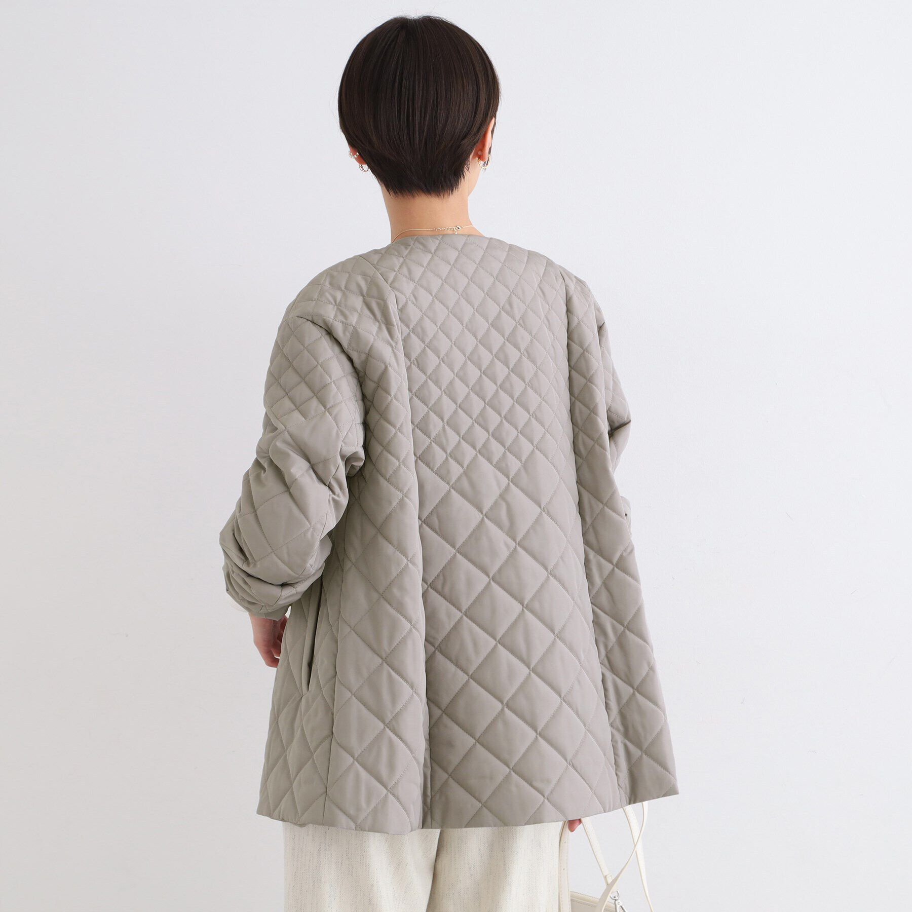 INDIVI「【撥水】グラデーションキルト トッパーコート」|ダウン|