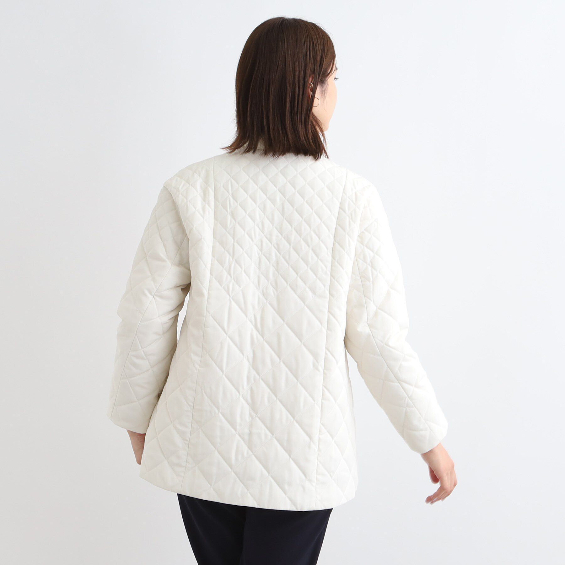 INDIVI「【撥水】グラデーションキルト トッパーコート」|ダウン|