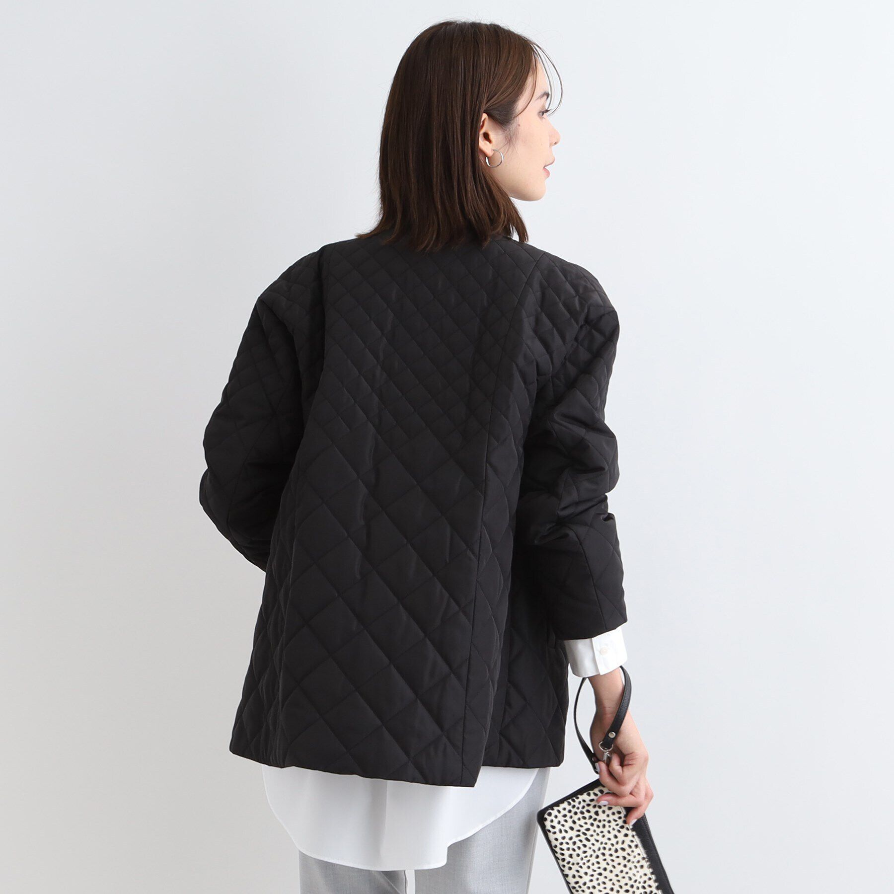 INDIVI「【撥水】グラデーションキルト トッパーコート」|ダウン|