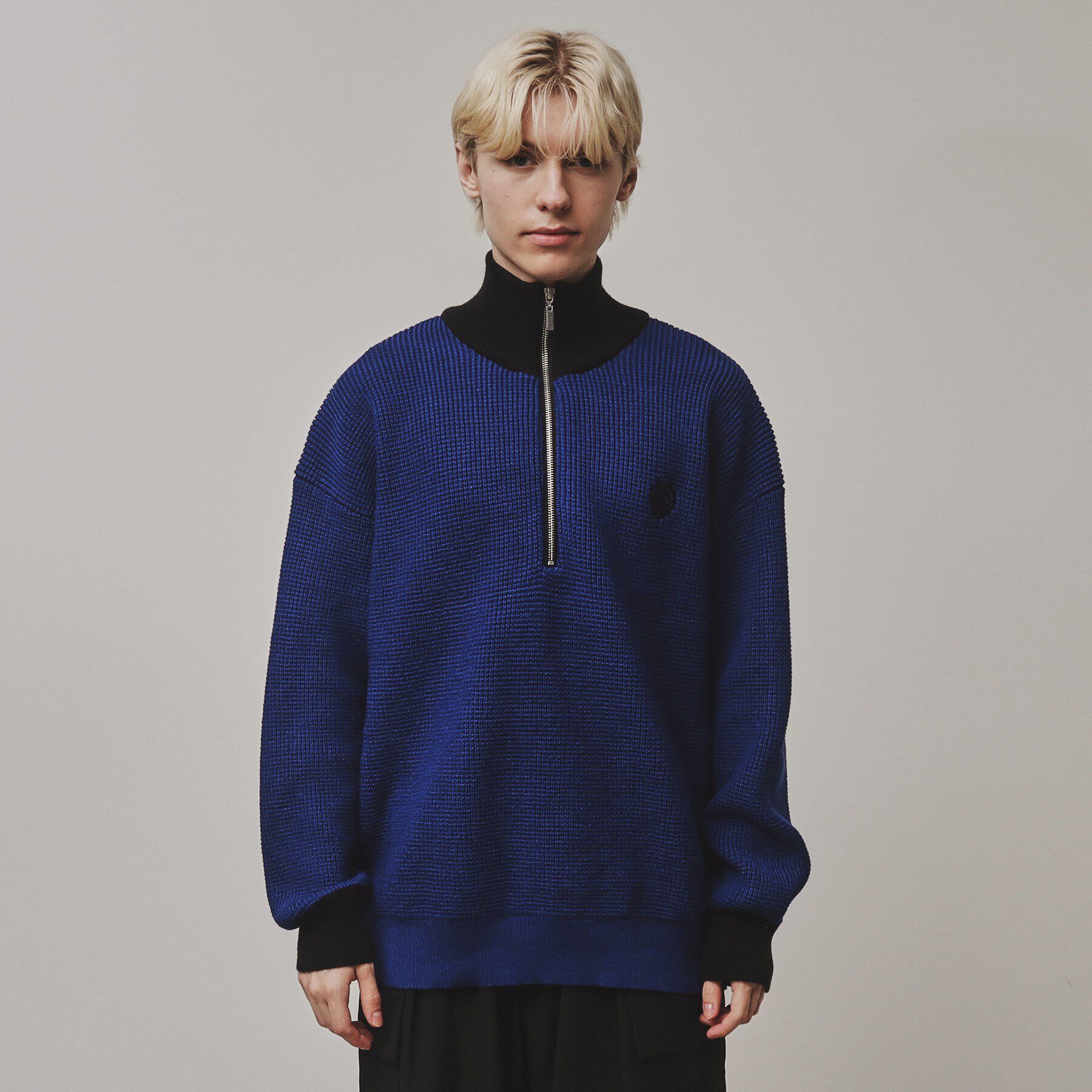 tk.TAKEO KIKUCHI「配色ハーフジップニット」|ニット・セーター|