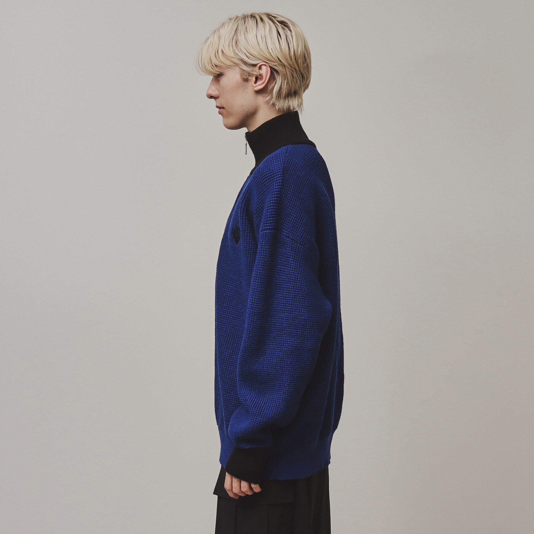 tk.TAKEO KIKUCHI「配色ハーフジップニット」|ニット・セーター|