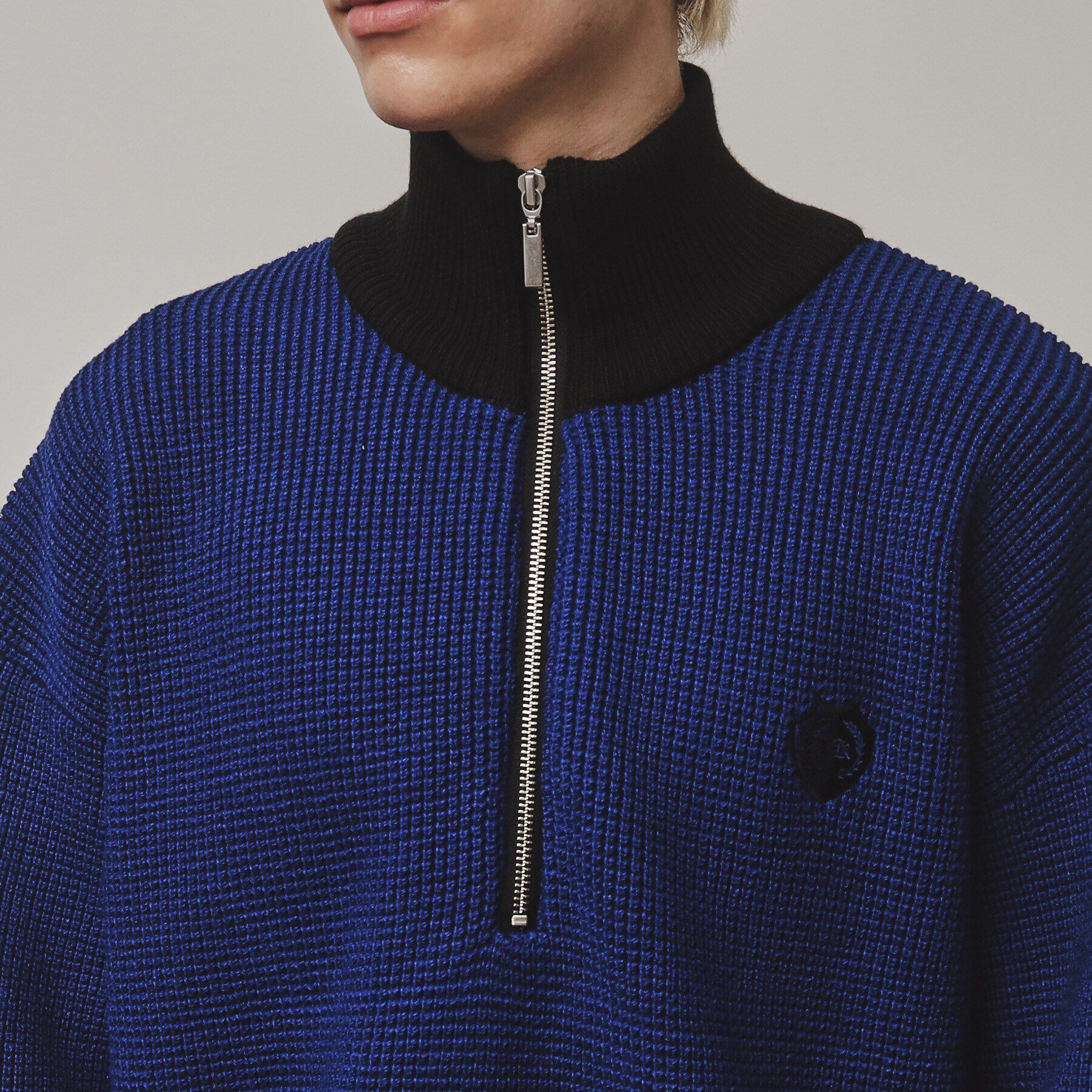 tk.TAKEO KIKUCHI「配色ハーフジップニット」|ニット・セーター|