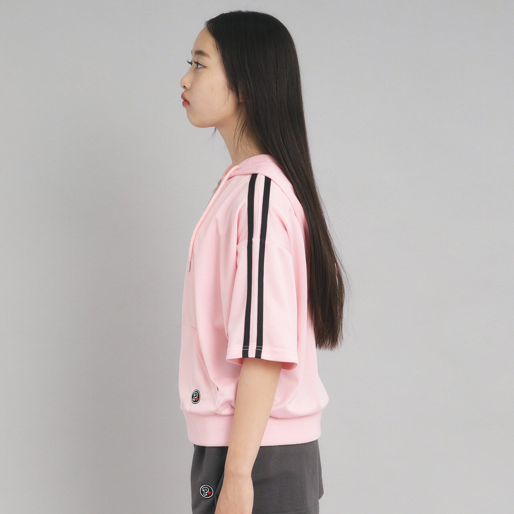 PINK-latte「5分袖トラックジャケット」|パーカー|