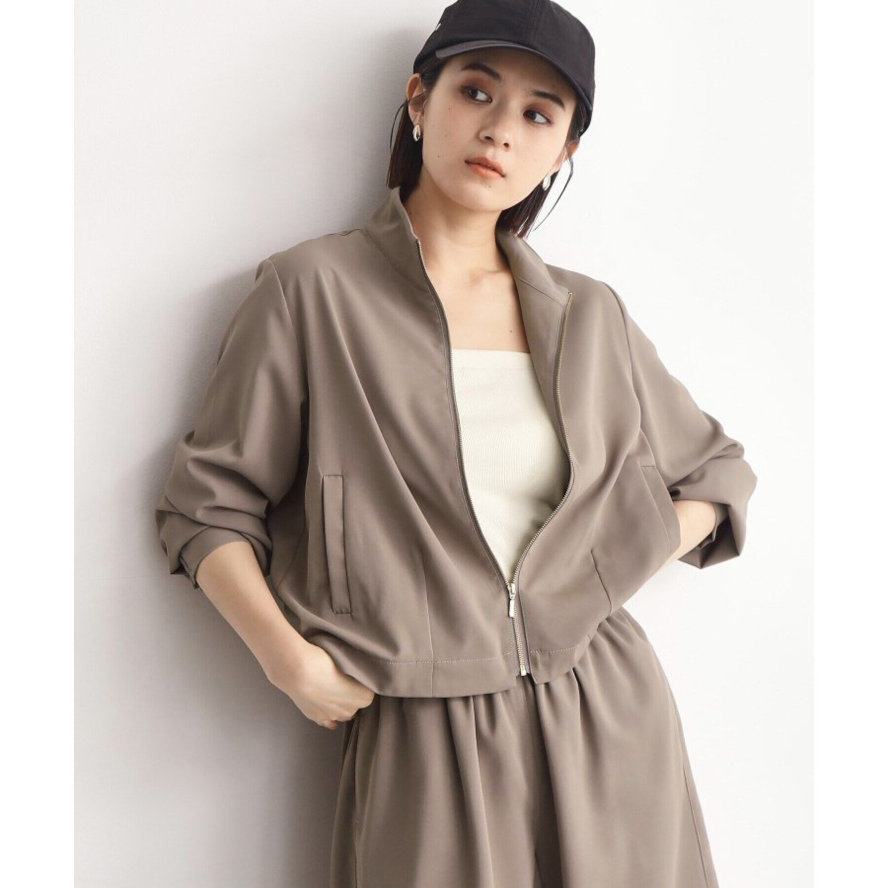 THE SHOP TK「【ラッシュガード/接触冷感/撥水/UVケア/洗える】MIZUGIWA_スタンドジャケット」|ブルゾン・スタジャン|