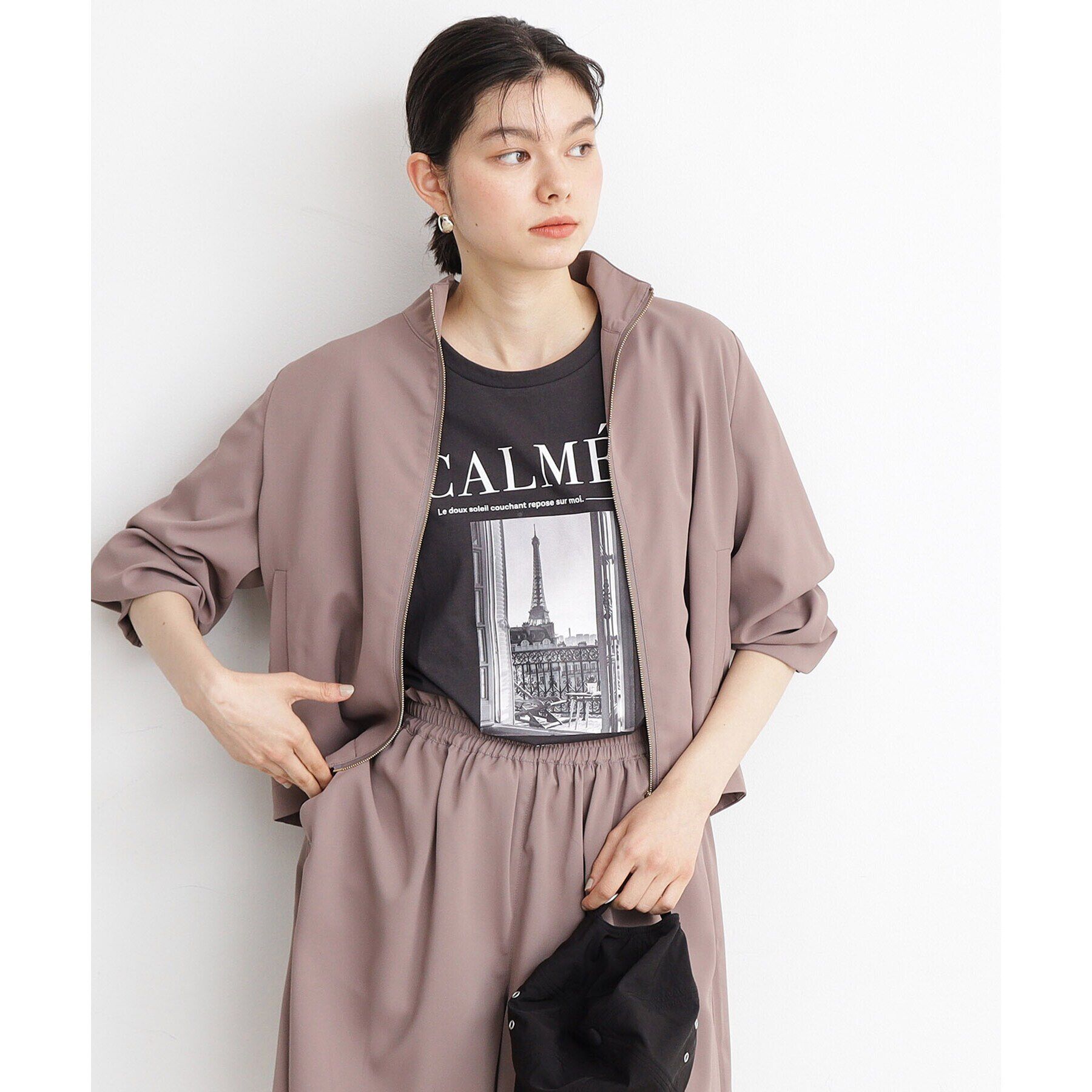 THE SHOP TK「【ラッシュガード/接触冷感/撥水/UVケア/洗える】MIZUGIWA_スタンドジャケット」|ブルゾン・スタジャン|ﾄｰﾌﾟ(054)