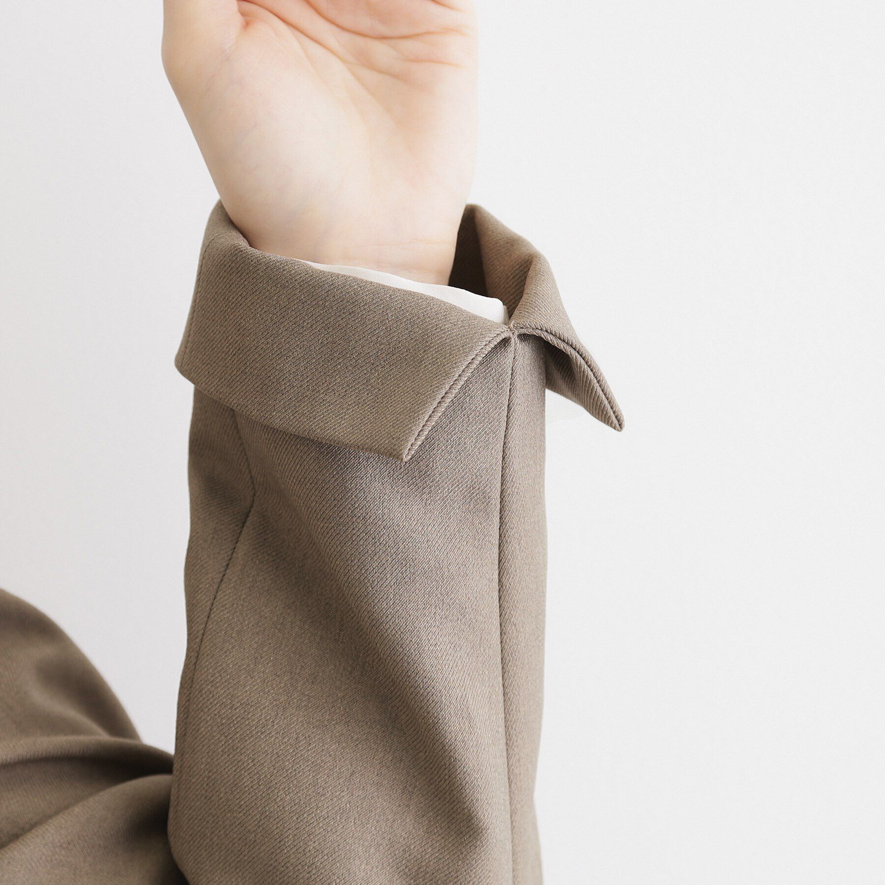 THE SHOP TK「【セットアップ可】ウール調ノーカラージャケット」|ノーカラージャケット|