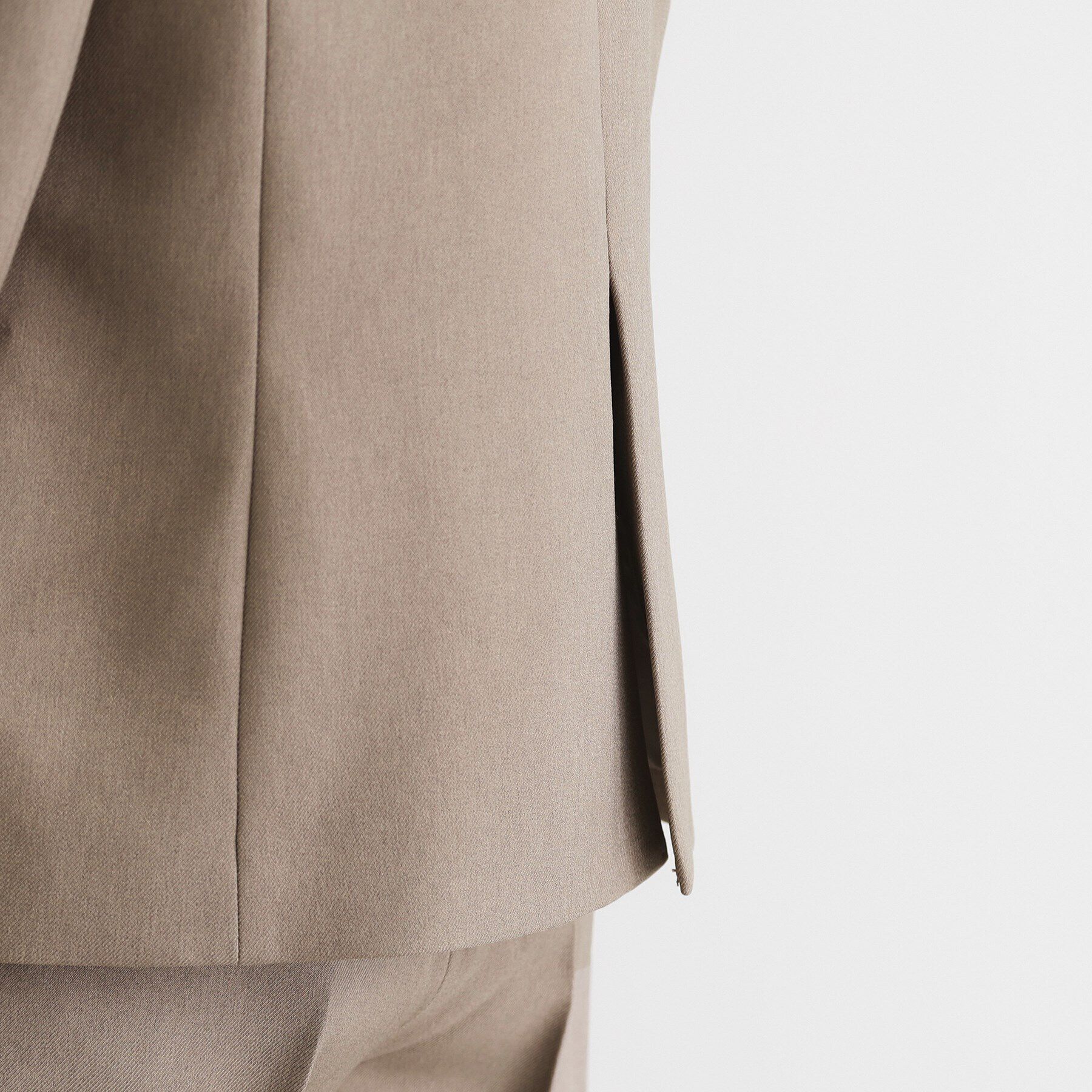 THE SHOP TK「【セットアップ可】ウール調ノーカラージャケット」|ノーカラージャケット|