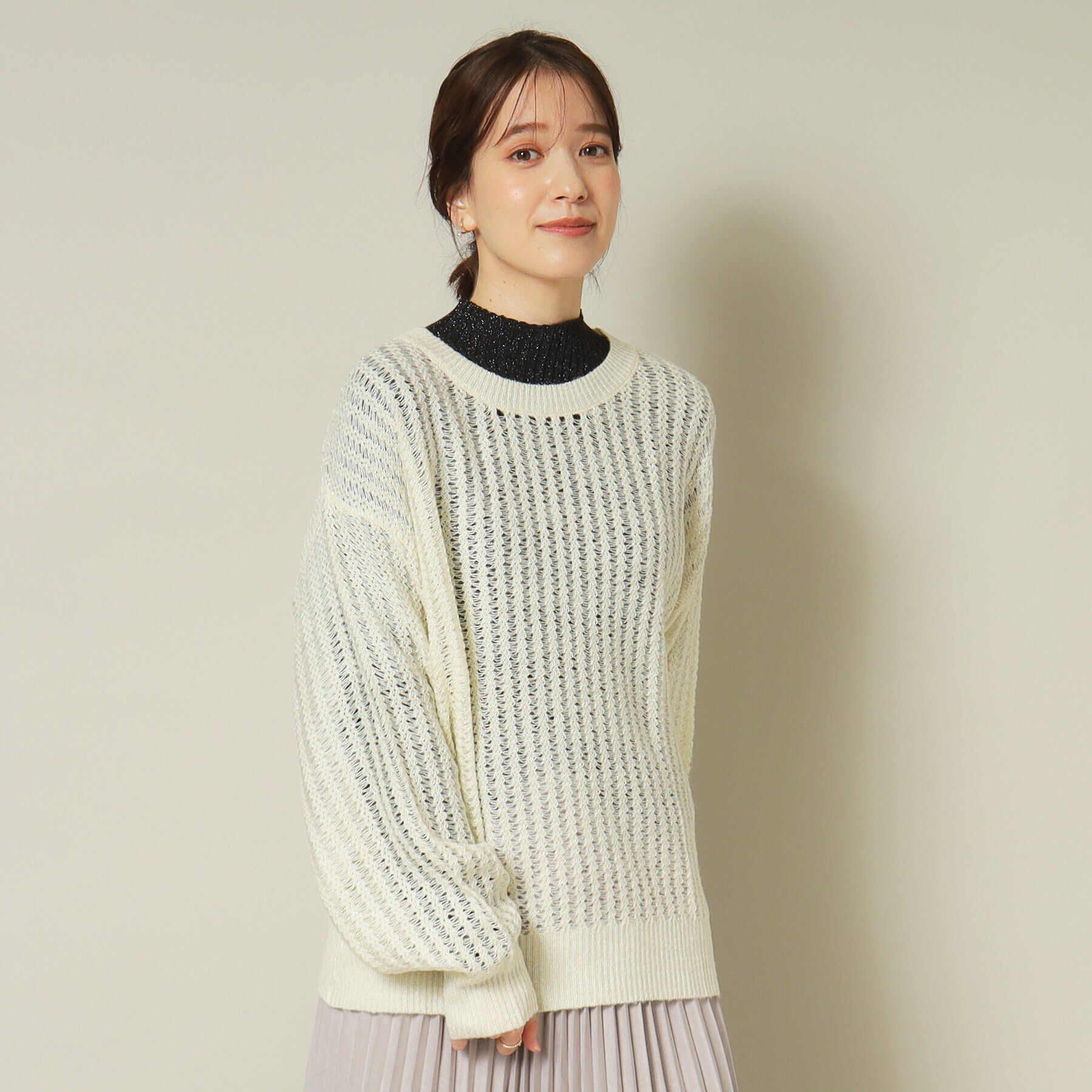 ITS&rsquo;DEMO「【手洗い可／レイヤードに】ラメシアーニット」|ニット・セーター|