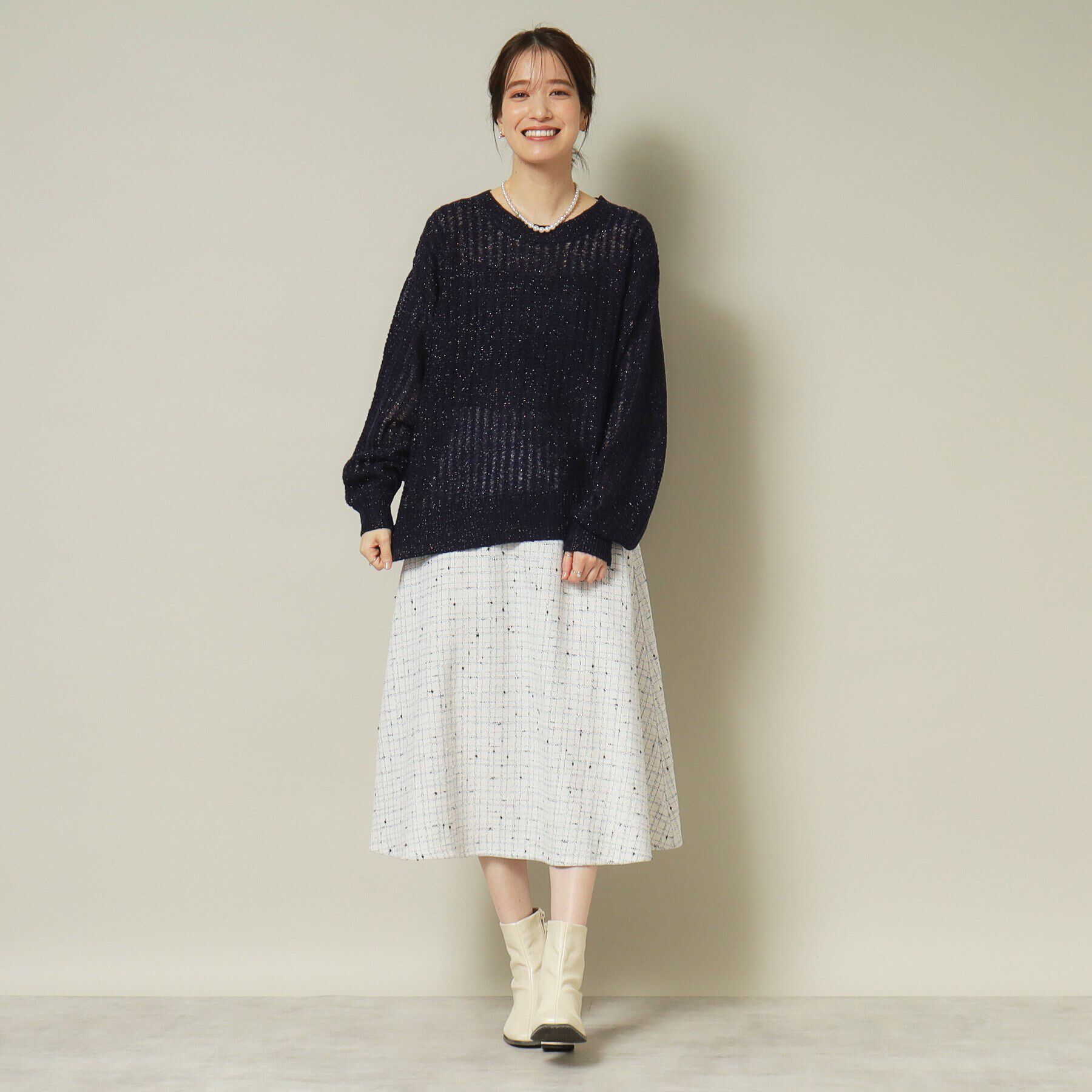 ITS&rsquo;DEMO「【手洗い可／レイヤードに】ラメシアーニット」|ニット・セーター|