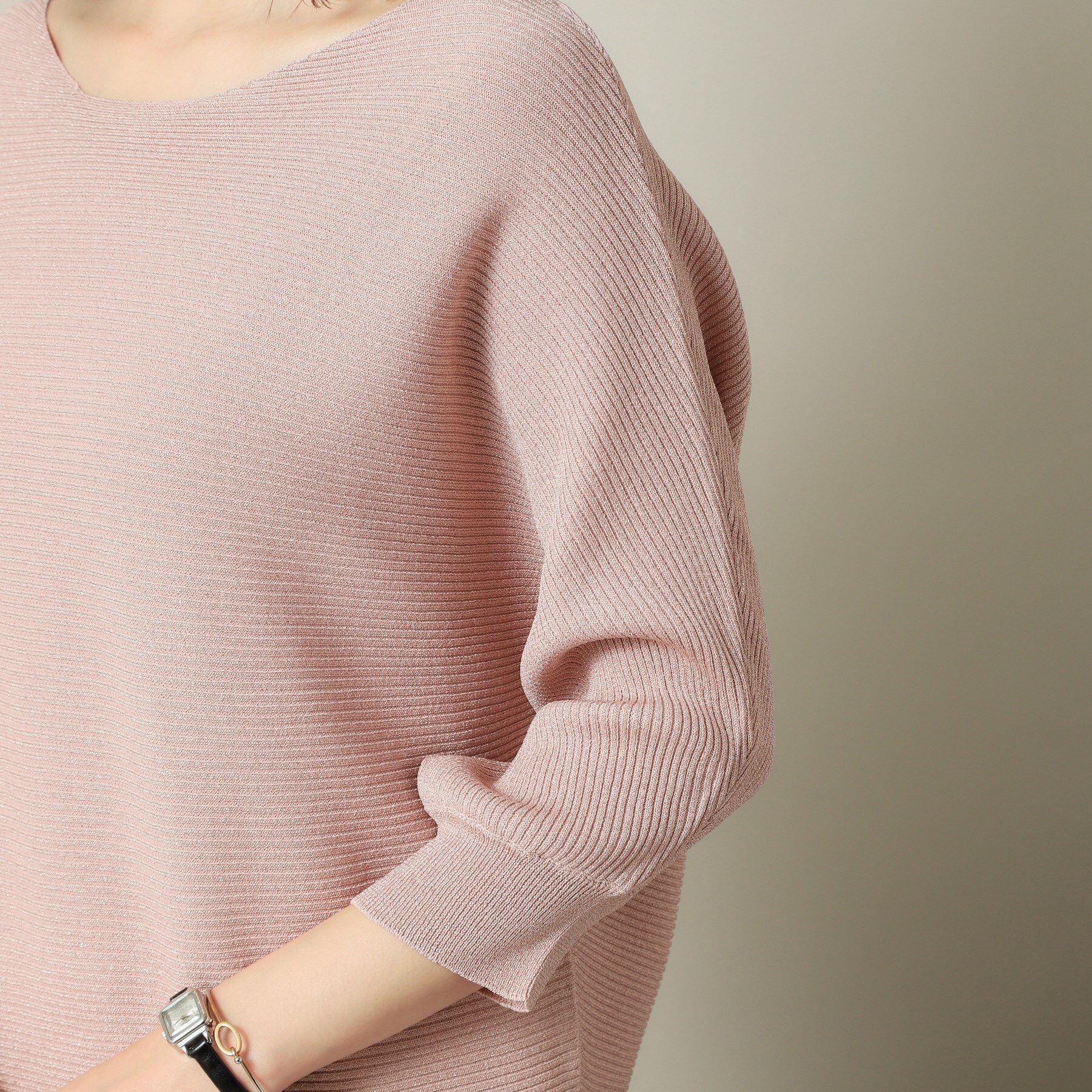 ITS&rsquo;DEMO「【UVケア／アンチピリング／洗濯機OK】ラメリブドルマンニット」|ニット・セーター|