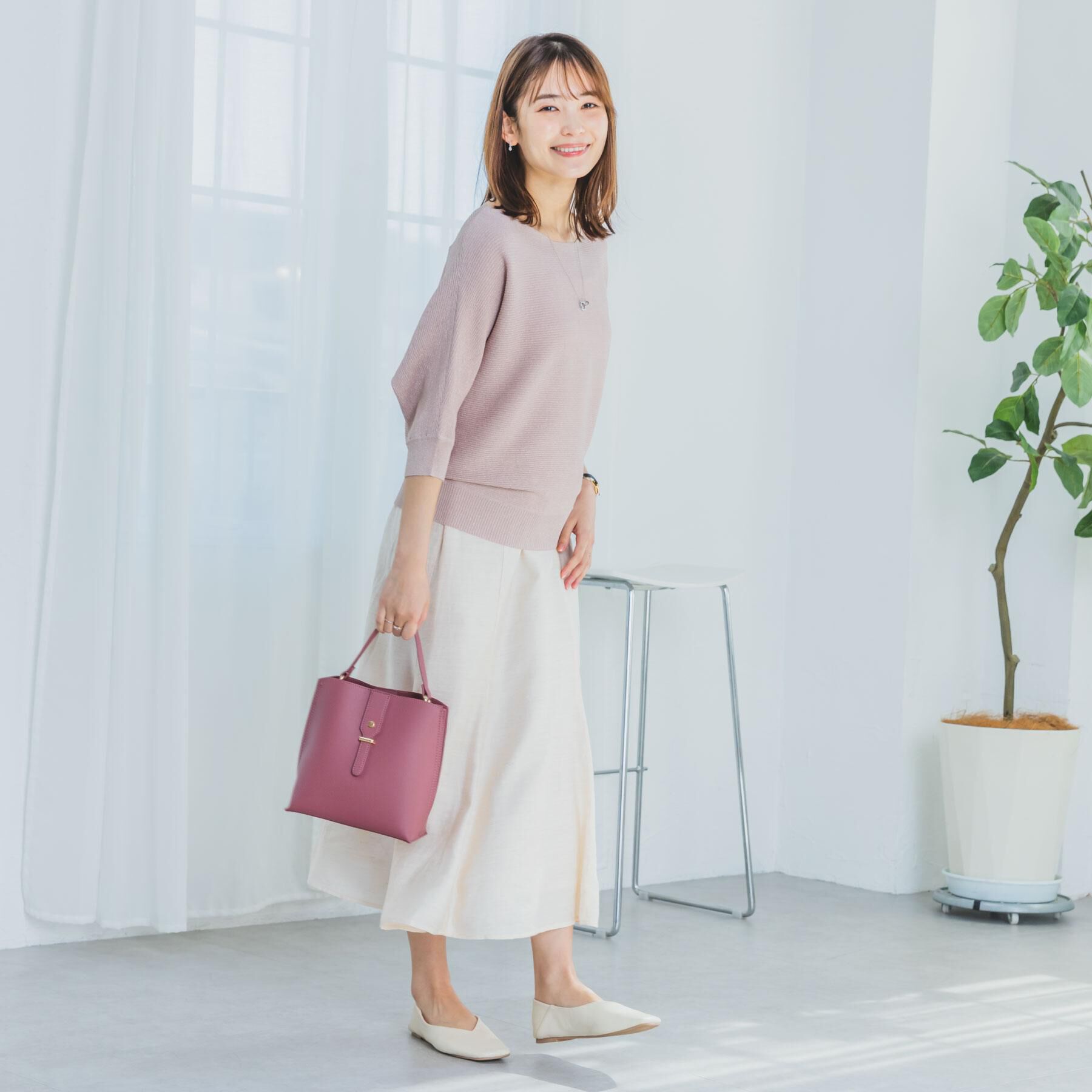 ITS&rsquo;DEMO「【UVケア／アンチピリング／洗濯機OK】ラメリブドルマンニット」|ニット・セーター|