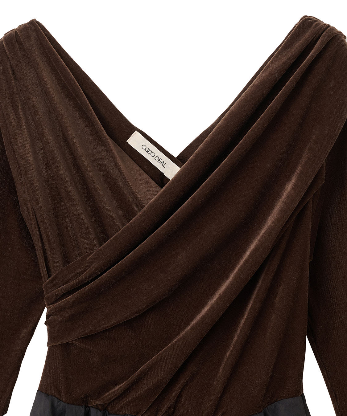 新品　完売品COCO DEALベロアドッキングワンピース　ブラウン　S ベロアドッキングワンピース（COCO DEAL）｜ルミネのファッション通販