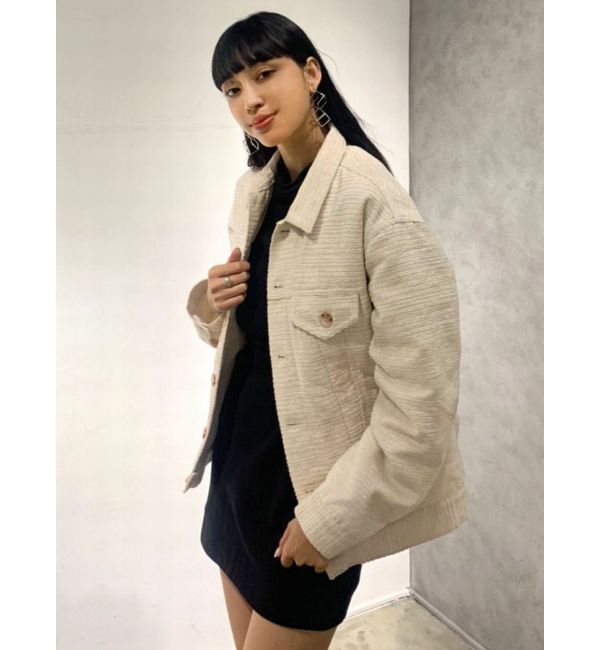 EMODA「オーバーサイズツイードブルゾン」|ブルゾン・スタジャン|