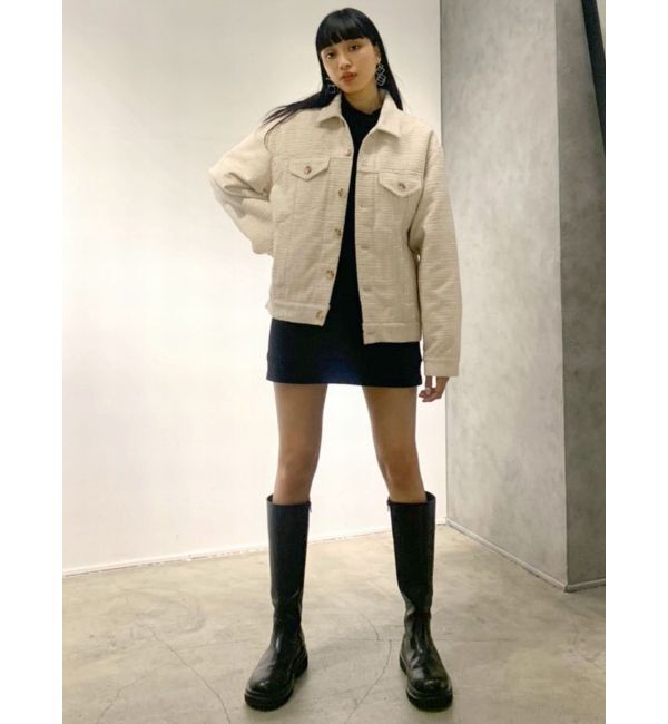 EMODA「オーバーサイズツイードブルゾン」|ブルゾン・スタジャン|