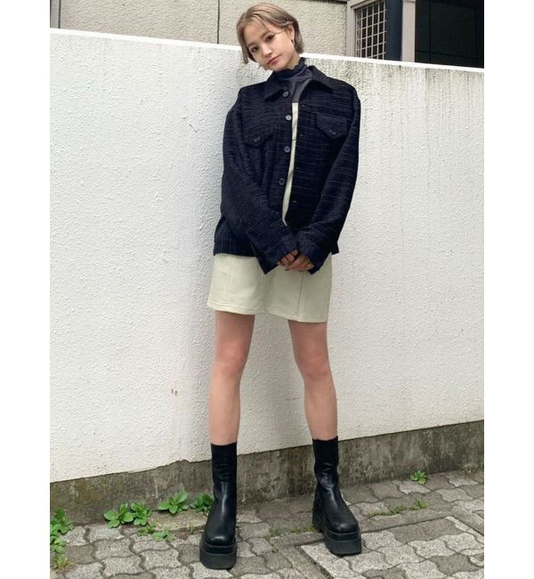 EMODA「オーバーサイズツイードブルゾン」|ブルゾン・スタジャン|