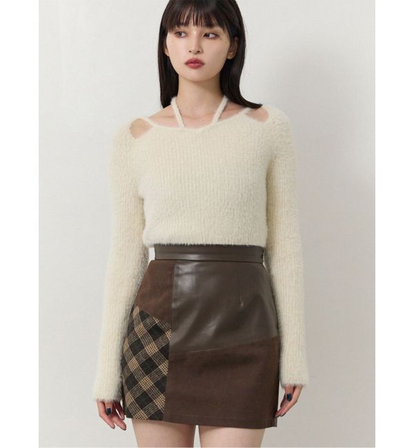MURUA「ミニシャギーカットアウトニット」|ニット・セーター|アイボリー