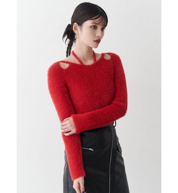 MURUA「ミニシャギーカットアウトニット」|ニット・セーター|
