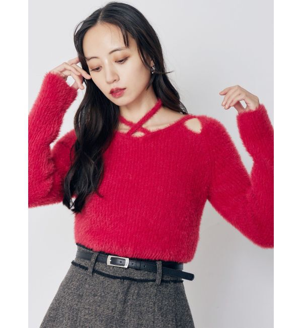 MURUA「ミニシャギーカットアウトニット」|ニット・セーター|