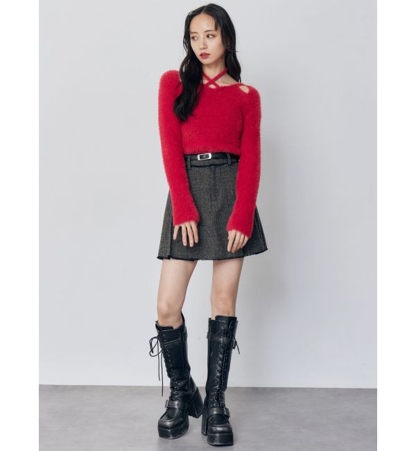 MURUA「ミニシャギーカットアウトニット」|ニット・セーター|