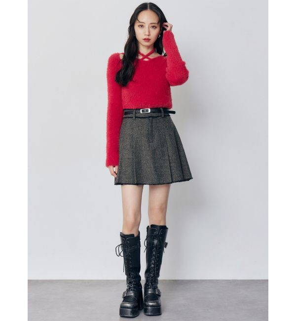 MURUA「ミニシャギーカットアウトニット」|ニット・セーター|