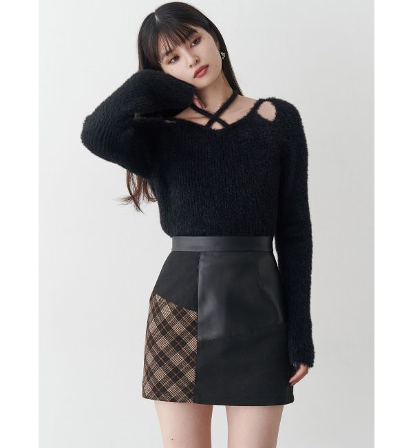 MURUA「ミニシャギーカットアウトニット」|ニット・セーター|
