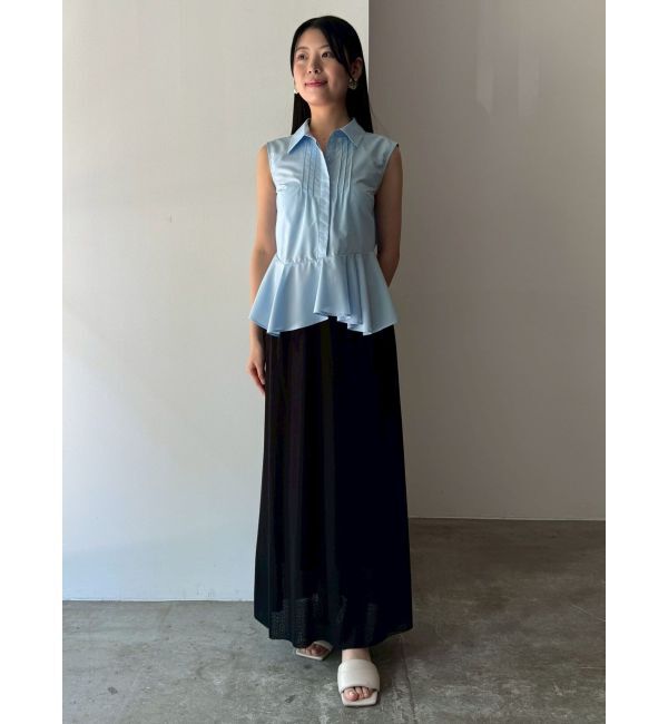 LAGUNAMOON「チュールメッシュナローフレアスカート」|スカート|