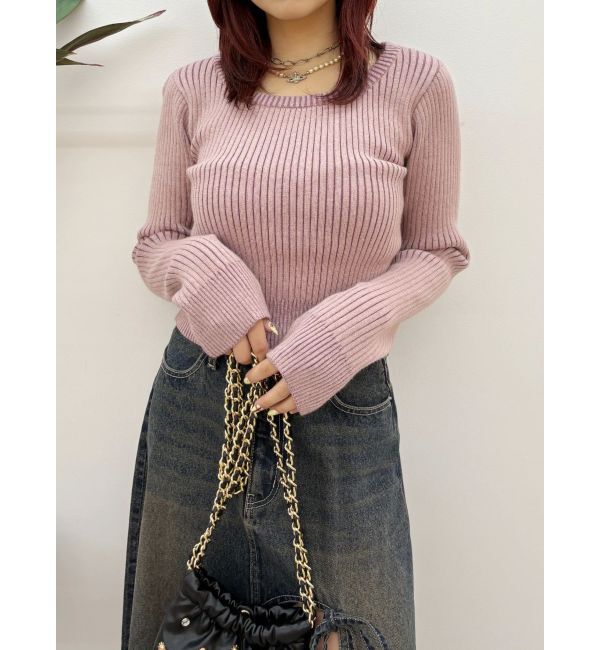 EVRIS「バックリボンニットトップス」|ニット・セーター|