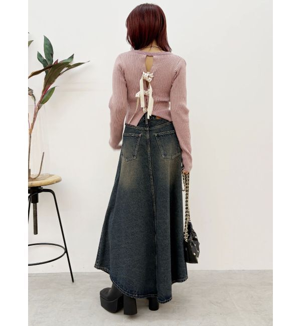 EVRIS「バックリボンニットトップス」|ニット・セーター|