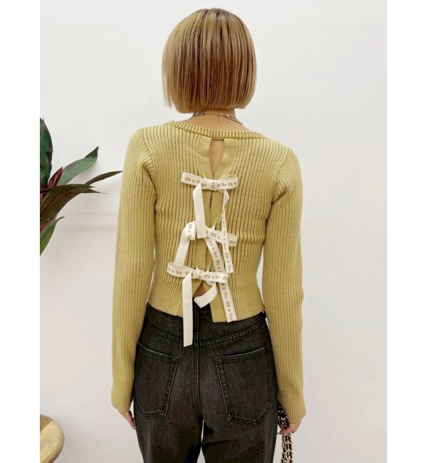 EVRIS「バックリボンニットトップス」|ニット・セーター|