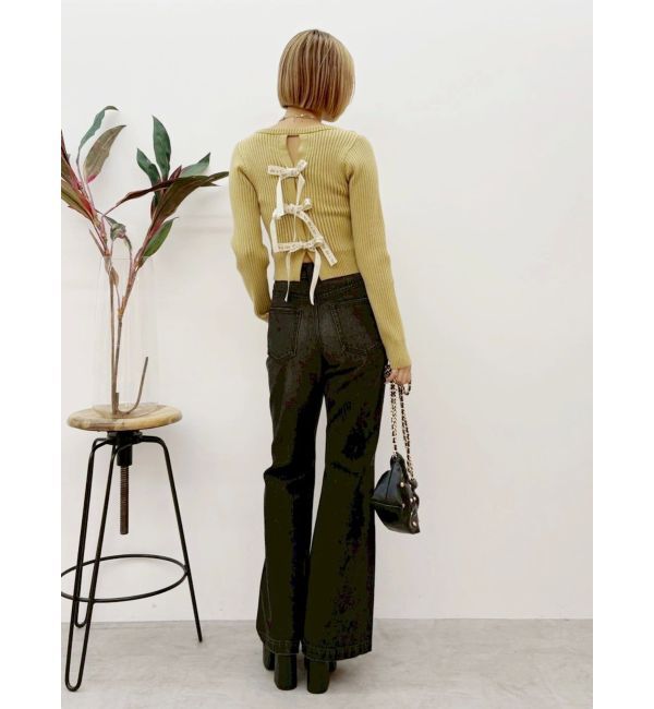 EVRIS「バックリボンニットトップス」|ニット・セーター|