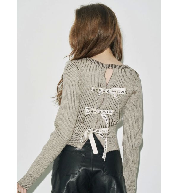 EVRIS「バックリボンニットトップス」|ニット・セーター|