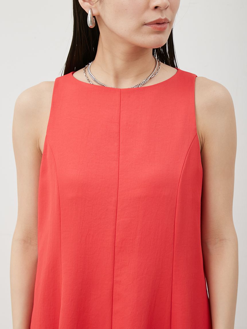 Mila Owen「ドライタッチサテンソリッドワンピース」|ワンピース|