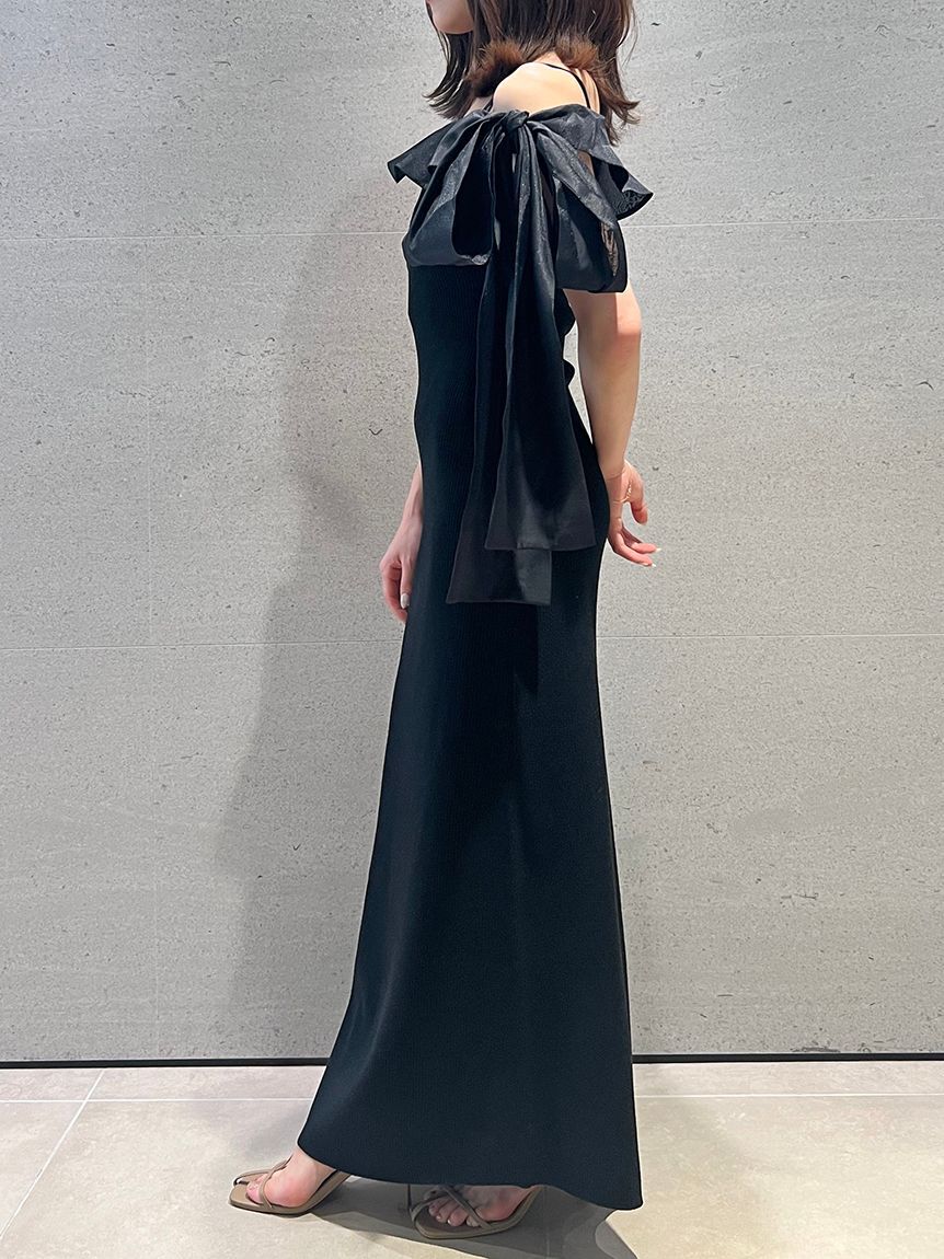 SNIDEL「ワンショルリボンニットワンピース」|ワンピース|