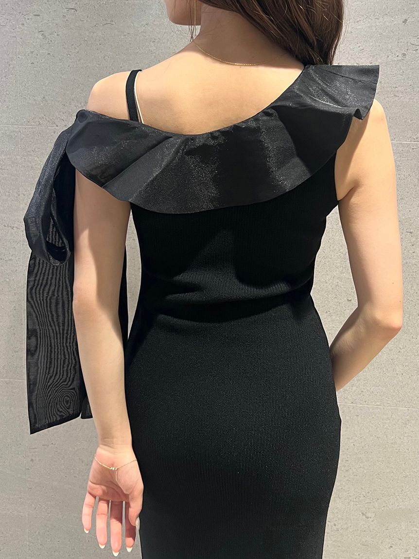 SNIDEL「ワンショルリボンニットワンピース」|ワンピース|