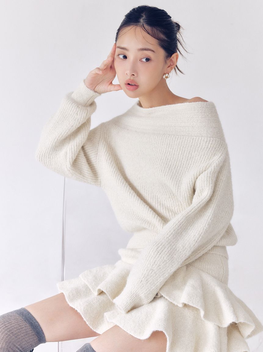 LILY BROWN「オフショルニットセットアップ」|ワンピース|IVR